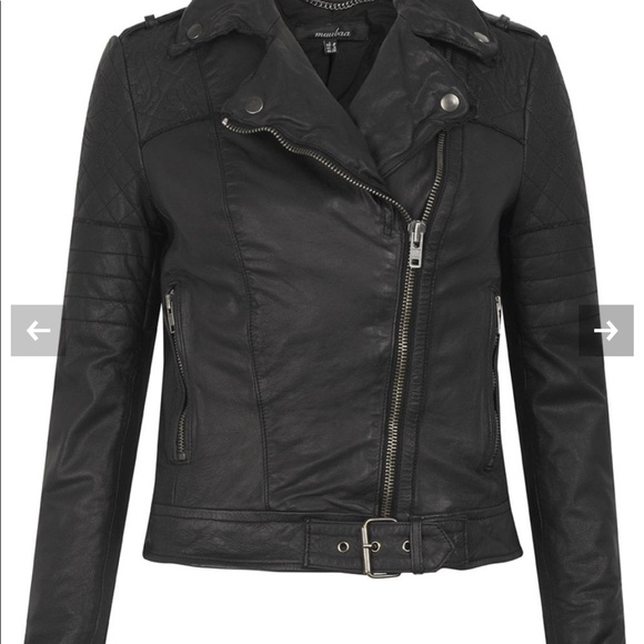Muubaa Minsk Leather Quilted Biker Jacket 2 - Picture 2 of 13